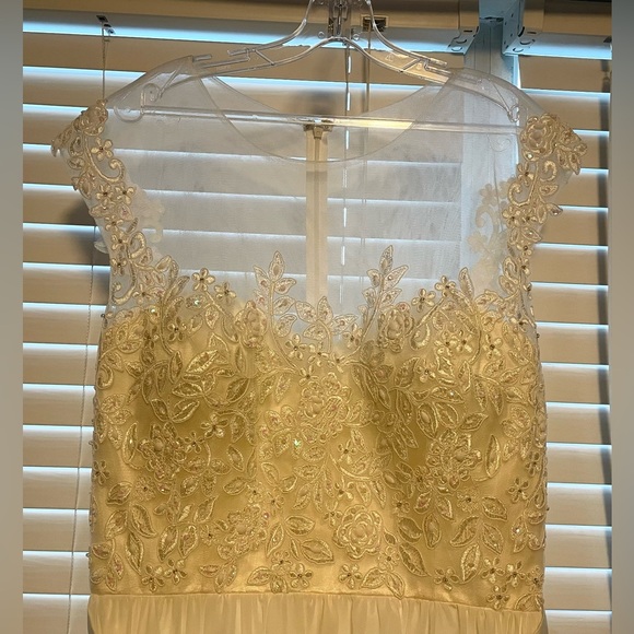 Ivory Sheath Bridal Gown by May Queen MQ2044B